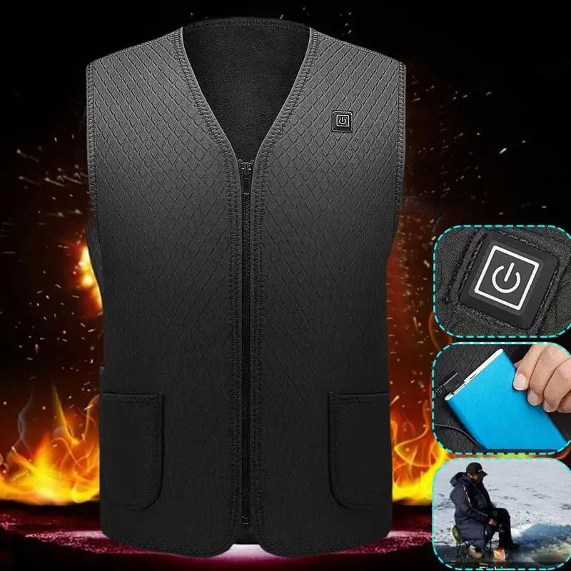 

Jacket Heated Outdoor Electric Heated Vest USB Heating Vest Winter Thermal Cloth Cotton кђѬка с подогѬевом veste chauffante